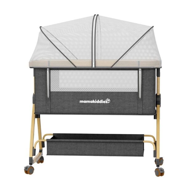 3in1 DOZEE Co-Sleeper Baby Bassinet Cradle Rocker Cot Crib Bedside Adjustable Height W/Mattress & Mosquito Net