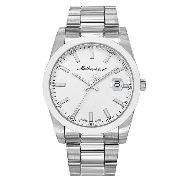Mathey-Tissot Mathy I Stainless Steel White Dial Swiss Made Men's Watch - H450AI