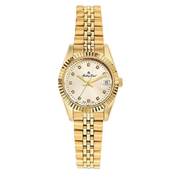Mathey-Tissot Mathy II Stainless Steel Yellow Dial Swiss Made Women's Watch - D710PDI