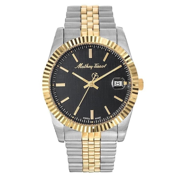 Mathey-Tissot Mathy III Stainless Steel Black Dial Swiss Made Men's Watch - H810BN