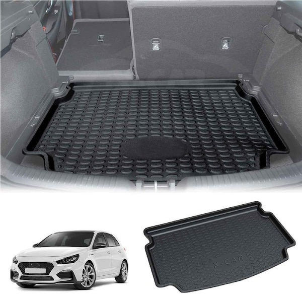 Boot Liner for Hyundai i30 Hatchback 2018-Onwards Height Ajustable Boot Heavy Duty Cargo Trunk Cover Mat Luggage Tray