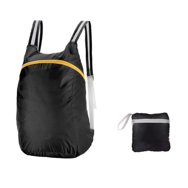 Catzon Folding Backpack High Quality Polyester Fabric Ultra-light Outdoor Bag For Travel Hiking-Black