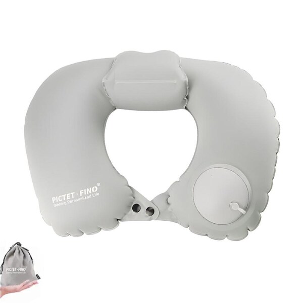 Catzon Ultralight Inflating Travel/Camping Pillows for Neck & Lumbar Support Sleep While Camp Backpacking-Grey