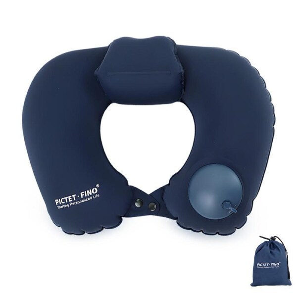 Catzon Ultralight Inflating Travel/Camping Pillows for Neck & Lumbar Support Sleep While Camp Backpacking-Dark Blue