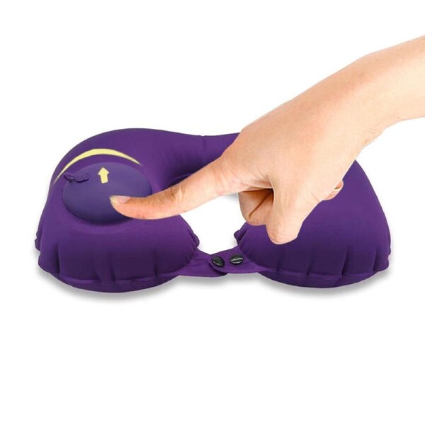 Catzon Ultralight Inflating Travel/Camping Pillows for Neck & Lumbar Support Sleep While Camp Backpacking-Purple