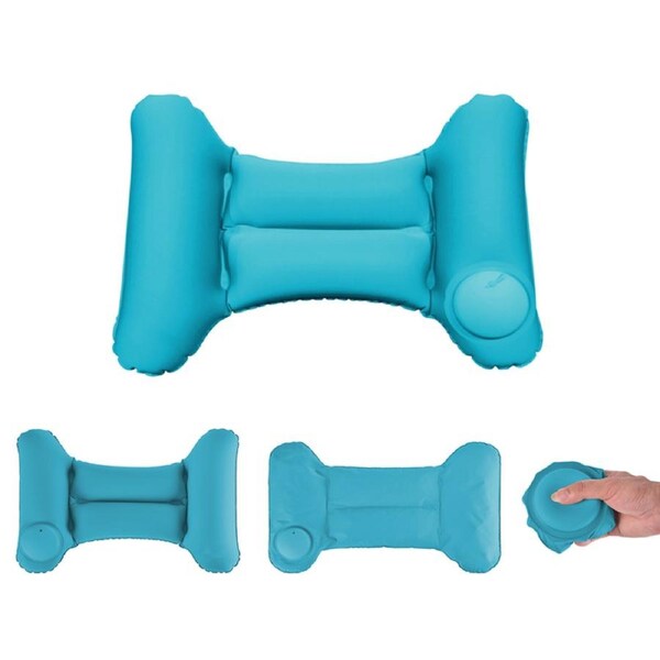 Catzon Inflatable Lumbar Travel/Camping Pillow Portable Waterproof Foldable For Lumbar Support While Camp Hike-Blue
