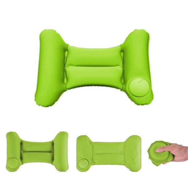 Catzon Inflatable Lumbar Travel/Camping Pillow Portable Waterproof Foldable For Lumbar Support While Camp Hike-Green