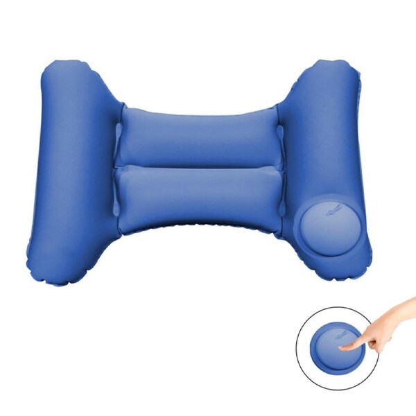 Catzon Inflatable Lumbar Travel/Camping Pillow Portable Waterproof Foldable For Lumbar Support While Camp Hike-Dark Blue