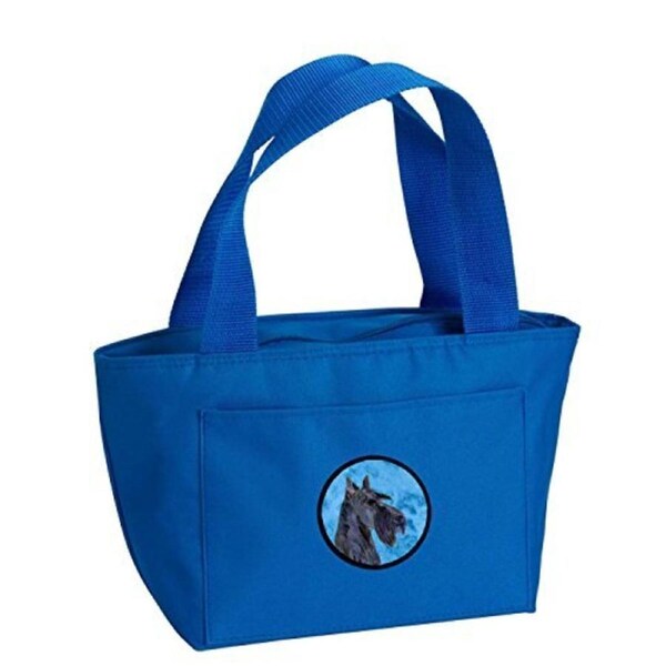 Caroline's Treasures SS4805-BU Scottish Terrier Lunch or Doggie Bag, Large, Blue