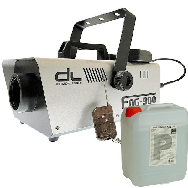 DL 900w Fog Smoke Machine with Wired and Wireless Remote Control w 5L Liquid