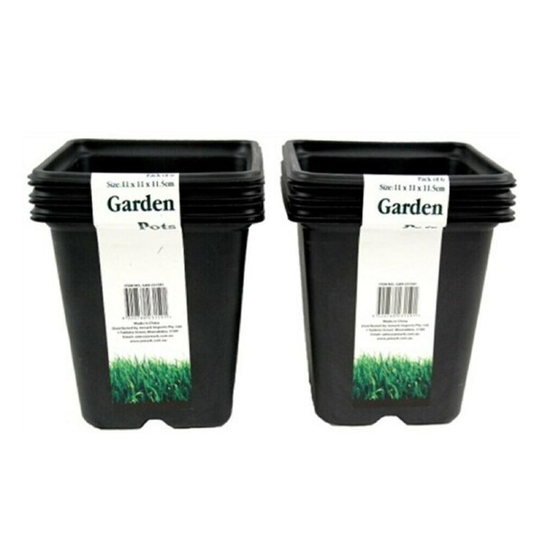 72 x Large Square Plastic Garden Pot 11CM Planter Vase Flower Vegetable Seedling