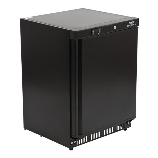 Nisbets Essentials Undercounter Freezer Black - 140 Ltr- Commercial