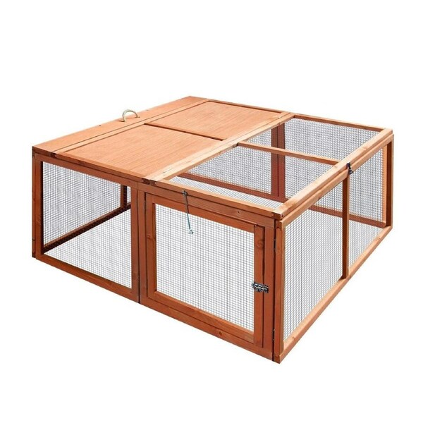 Chicken Coop Run Wood House Cat Dog Pen Shelter Bird Enclosure Rabbit Hutch Hen Bunny Duck Cage Foldable