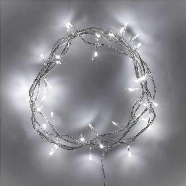 SOLAR COOL WHITE 10m 50 LED Christmas Tree Fairy Lights