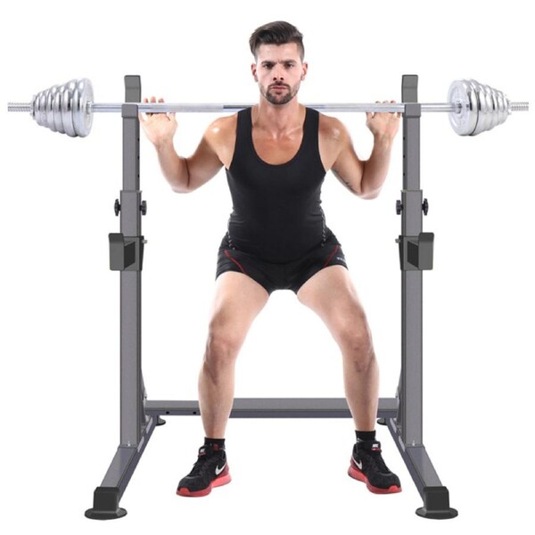 Home Gym Squat Rack Adjustable Barbell Rack Bench Press Weight Lifting