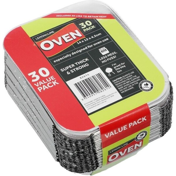 150x Foil Containers w Lid 14x12cm Oven Baking Trays Pan Food BBQ Takeaway Small