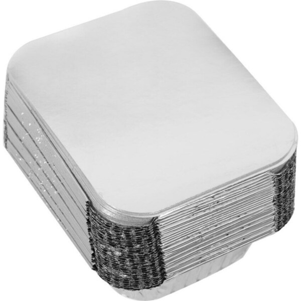 60x Foil Containers w Lid 14x12cm Oven Baking Trays Pan Food BBQ Takeaway Small