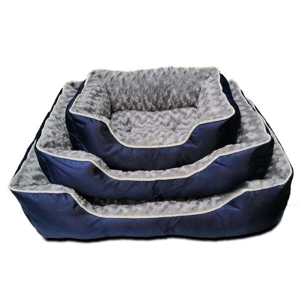 YES4PETS Medium Washable Soft Pet Dog Puppy Cat Bed Cushion Mattress-Blue / Brown