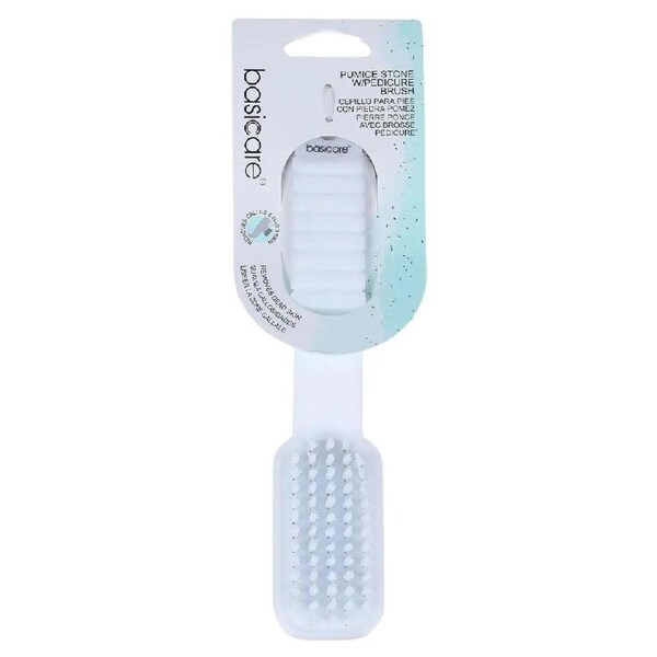 Basicare Pumice Stone with Pedicure Brush White