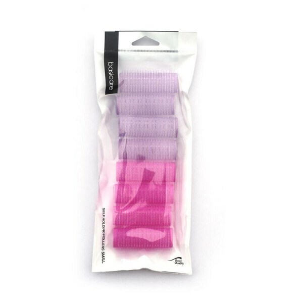 Basicare Self Holding Hair Rollers Small 8pcs 6cm x 2cm for Easy Styling