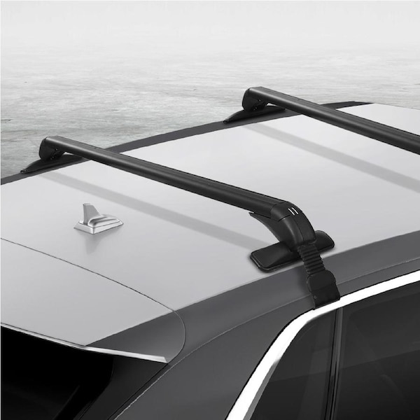 90cm Giantz Universal Car Roof Rack Cross Bars Aluminium Adjustable Lockable 45kg Clamps