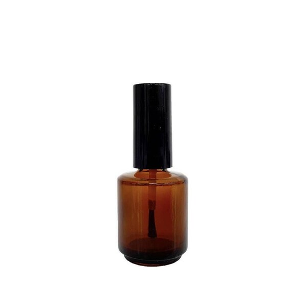 Empty Dark Glass Nail Gel Polish Liquid Art Bottle Refillable Container 15ml