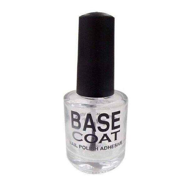Empty Glass - Normal Polish Base Coat Bottle with Brush & Cap 15ml