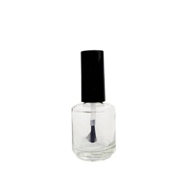 Empty Clear Glass Nail Gel Polish Liquid Art Bottle Refillable Container 15ml