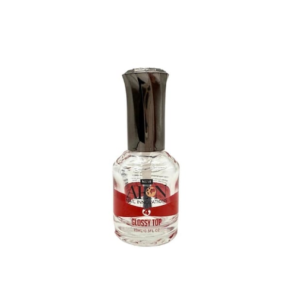 Empty Glass - Normal Polish Top Coat Bottle with Brush & Cap 15ml