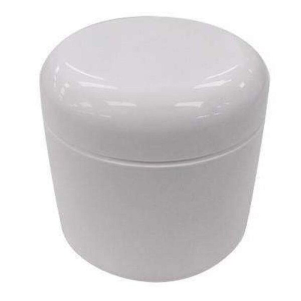 Empty White Plastic Jar (4oz)