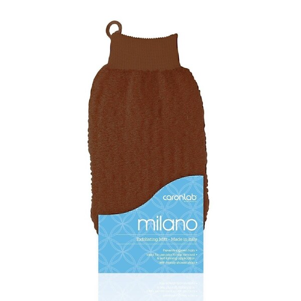 Caronlab Milano Body Exfoliating Massage Glove Mitt Wax Waxing Skin Care Brown