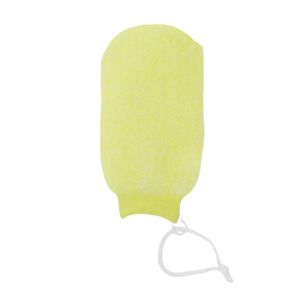 Caronlab Milano Body Exfoliating Massage Glove Mitt Wax Waxing Skin Light Yellow