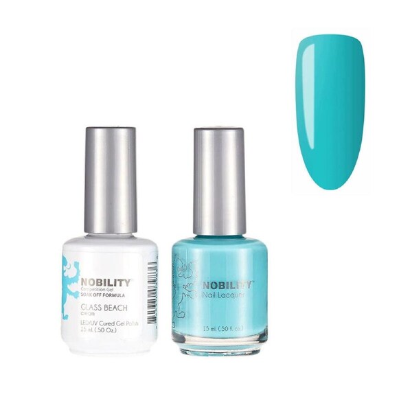 Lechat Nobility NBCS165 Beach Glass - UV LED Gel & Nail Polish Lacquer Duo 15ml