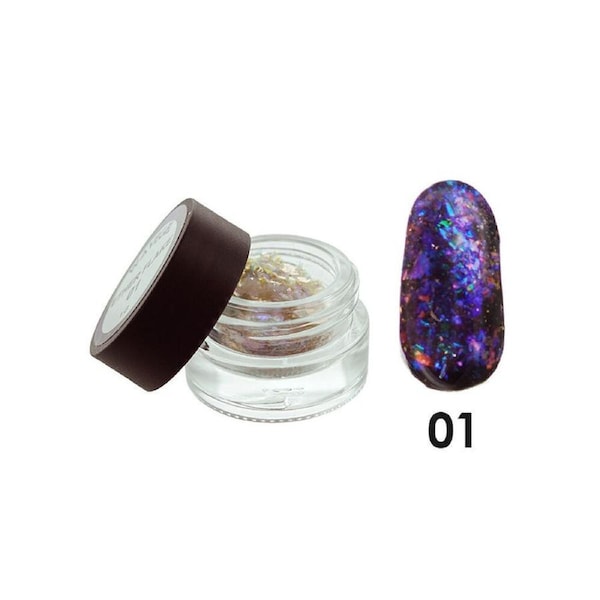 Wave Gel Nail Art Foil Glitter Holographic Decoration Ether Flake Sequins 01 1g