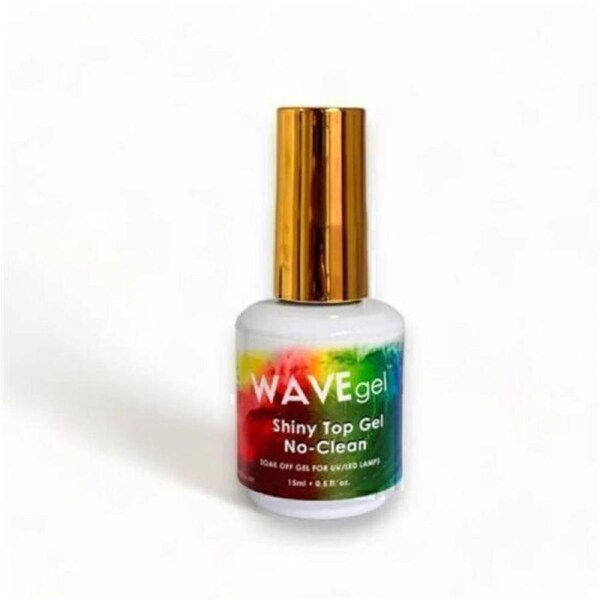 Wave Gel UV LED Gel Nail Polish Shine Shiny Top Coat Non Cleanse 15ml