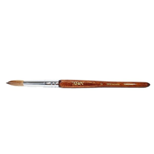 AEON Professional 100% Kolinsky Acrylic Nail Art Brush Powder Wood Handle #14