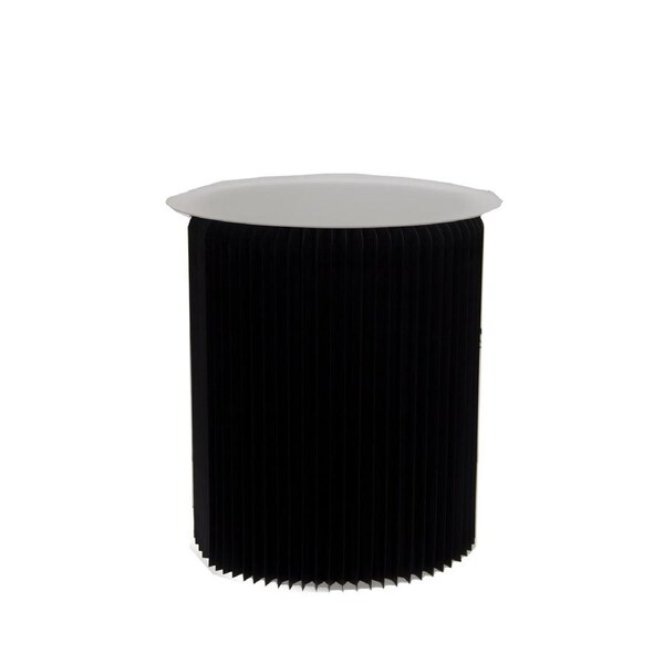 iPaper Folding Paper Table In Black With A Clear Acrylic Table Top - 63cm Heigh - - Easy Assembly - Stylish Table for Home Decor Gifts