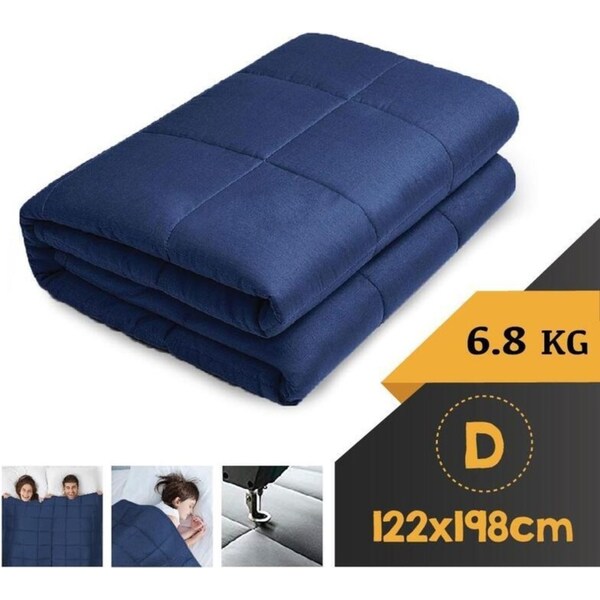 WEIGHTED BLANKET DOUBLE Heavy Gravity NAVY BLUE 6.8KG