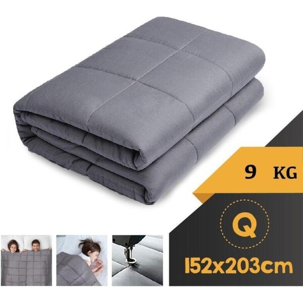 WEIGHTED BLANKET QUEEN Heavy Gravity GREY 9KG