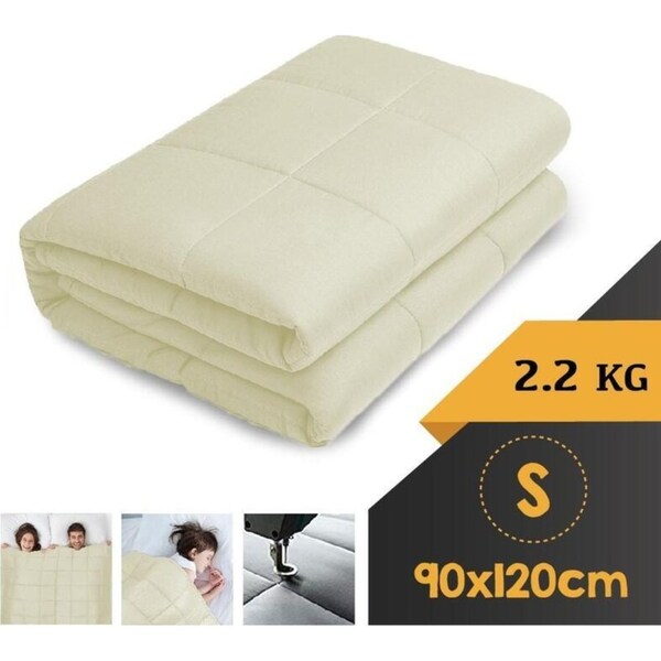 WEIGHTED BLANKET SINGLE Heavy Gravity CREAM 2.2KG