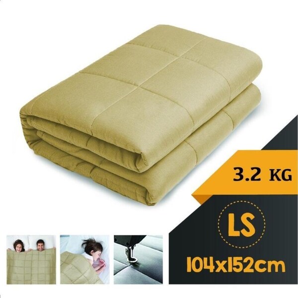 WEIGHTED BLANKET LONG SINGLE Heavy Gravity LINEN 3.2KG