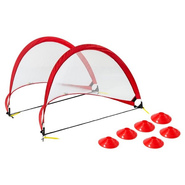 Portable Kids Soccer Goal Set with Cones