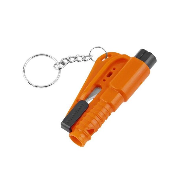 3 in 1 Car Window Glass Breaker Emergency Escape Tool Safety Seat Belt Cutter Orange