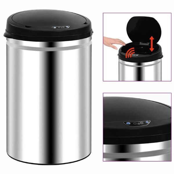 Automatic Sensor Dustbin 30 L Stainless Steel vidaXL