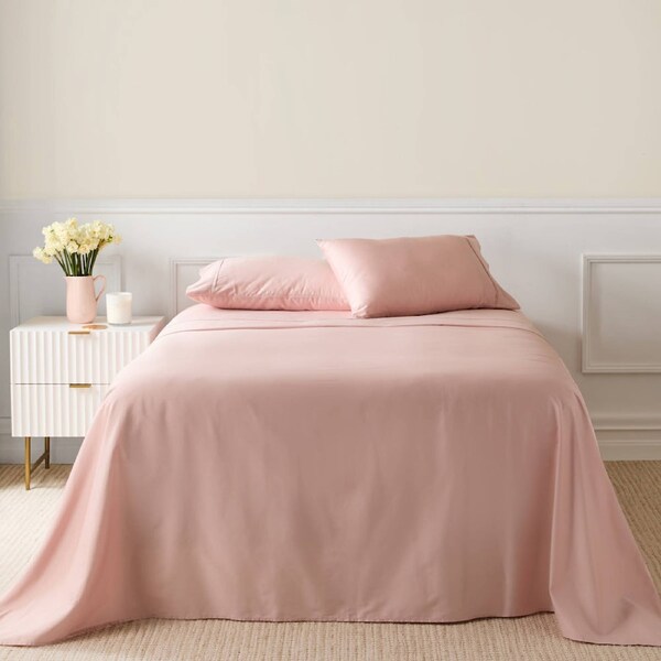 Ashton Queen Bed Sheet Set Ballet Pink MyHouse