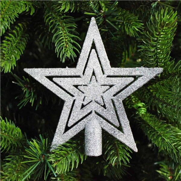 SILVER TREE TOP STAR 145mm
