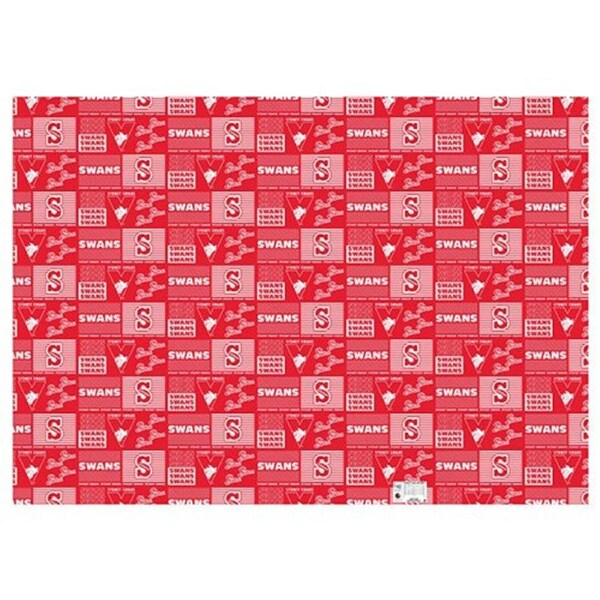 Sydney Swans AFL Gift Wrapping Paper School Book Covering