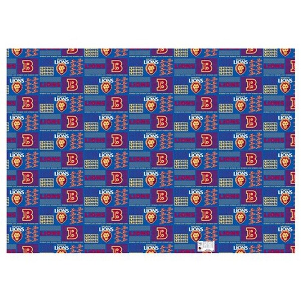 Brisbane Lions AFL Gift Wrapping Paper School Book Covering