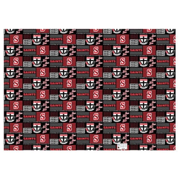 St Kilda Saints AFL Gift Wrapping Paper School Book Covering