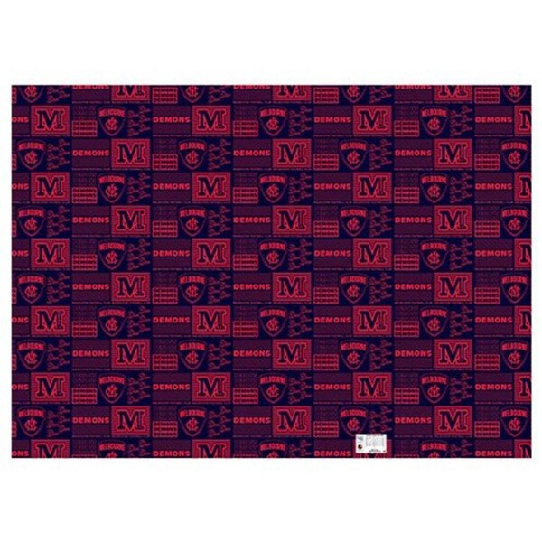 Melbourne Demons AFL Gift Wrapping Paper School Book Covering